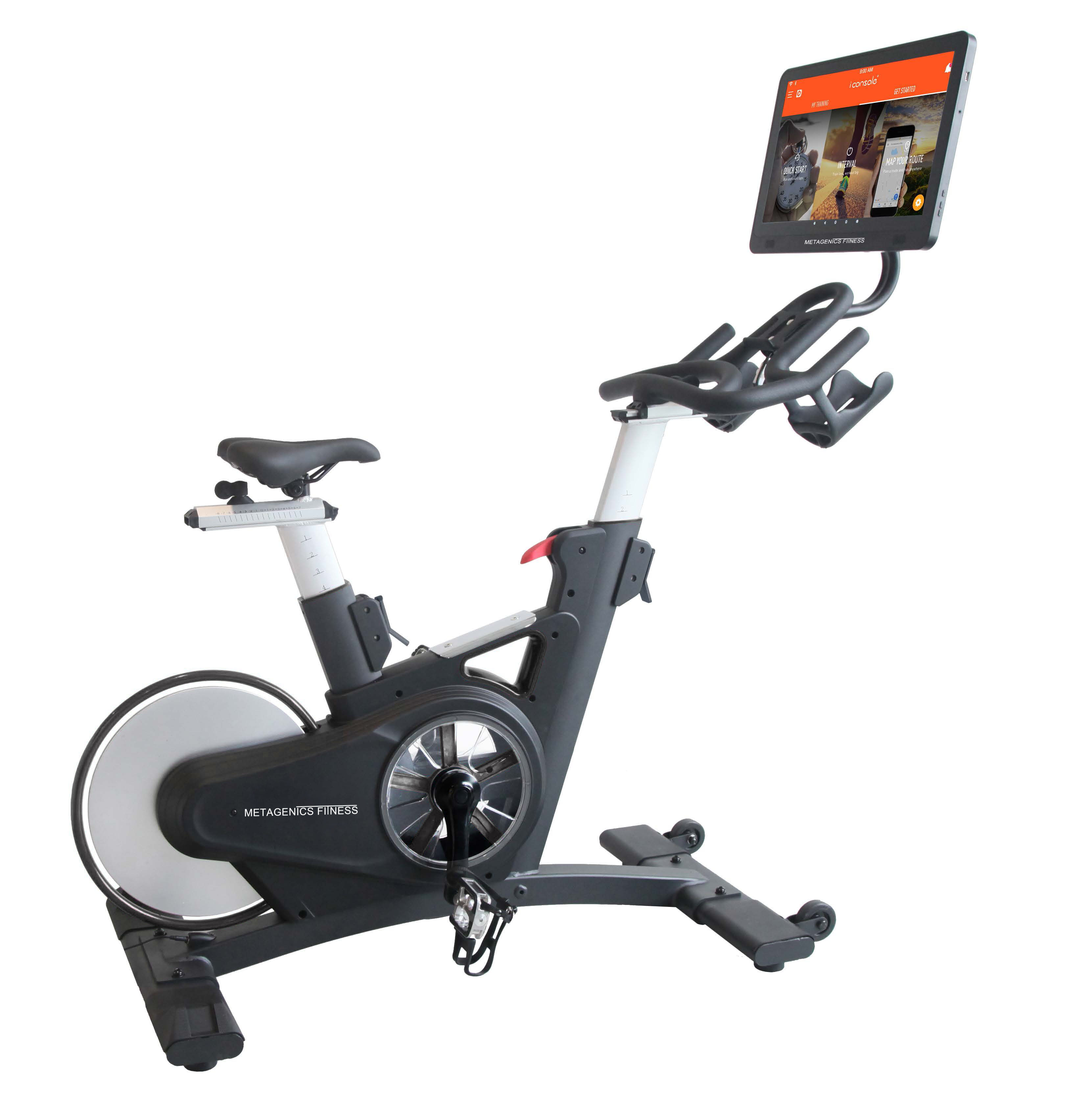 Rear wheel magnetic spin bike with i-console